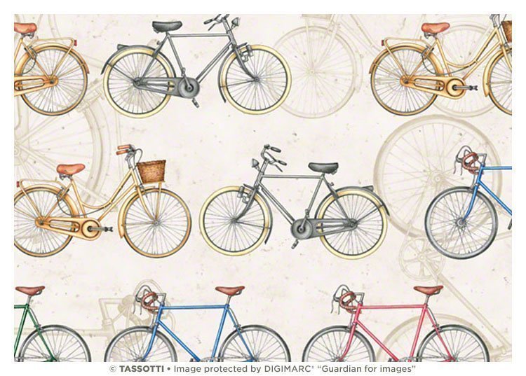 PAPEL TASSOTTI 50X70 CM REF. 1604 BICICLETAS