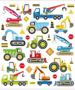 PEGATINAS 29175 VEHICULOS DE OBRAS 15X16,5 CM