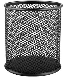 PORTALAPICES METALICO PERFORADO REDONDO NEGRO
