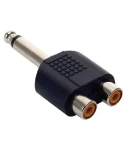 Conector Plug 6.3mm a RCA Hembra – Adaptador de Audio Estéreo