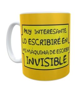 Taza Cerámica Simpsons Jefe Gorgory Maquina De Escribir Invisible