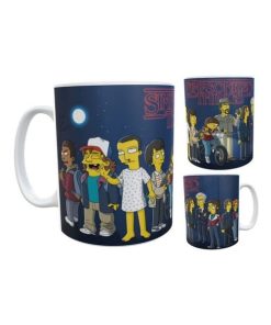 Taza Cerámica Stranger Things Simpsons