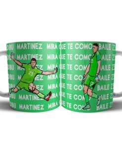 Taza Cerámica Dibu Martinez Baile Mirá Que Te Como Mundial Argentina