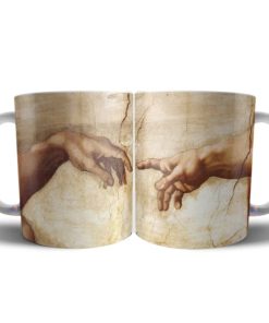 Taza Cerámica De La Creación De Adán Fresco De Miguel Ángel Colección Arte