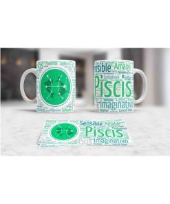 Taza Ceramica Piscis Astrologia Signos Zodiaco