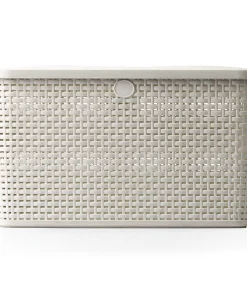 Canasta Rattan Blanco Niebla 46cm Plástico La Ardilla