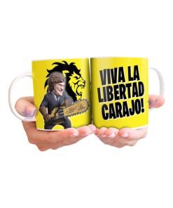 Taza Cerámica Milei Viva La Libertad Avanza Dolar Presidente