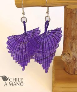 Aros de crin en forma de abanico, morado