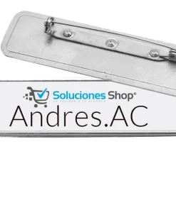 Gafete rectangular metálico | Ideal para ID de Empleados
