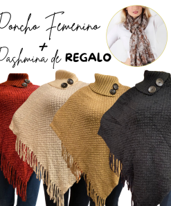 PONCHO FEMENINO CUELLO ALTO