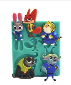 Molde de silicona de figuras película Zootopia 1U