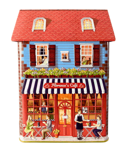 LATA BOMBONES “CASITA CAFÉ ROJA” 150 GR