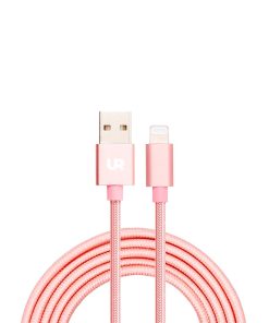 Cable Fabric MFi Lightning USB Urbano 1m Rose Gold