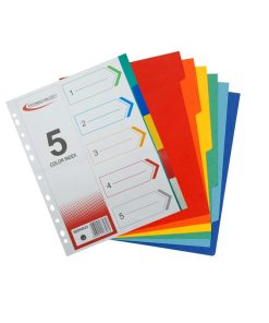 SEPARADORES PRECISION PLASTICO CARTA *5COLORES