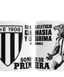 Taza Cerámica Gimnasia Esgrima Lobo Mendocino Campeón Primera