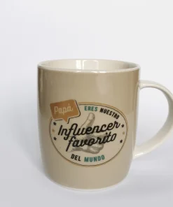 Mug Taza de Desayuno «Papá Influencer» Beige