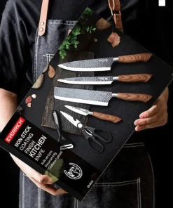 Kit de 4 Cuchillos Profesionales + tijeras + pelador