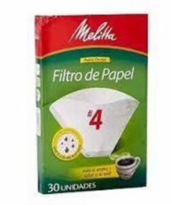 Filtros De Café Papel Melitta N° 4 Para Cafetera MELITTA 30 Uds