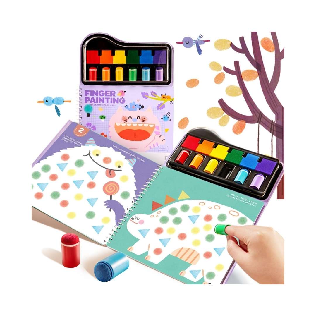 Libro para pintar con dedos y sellos – gato